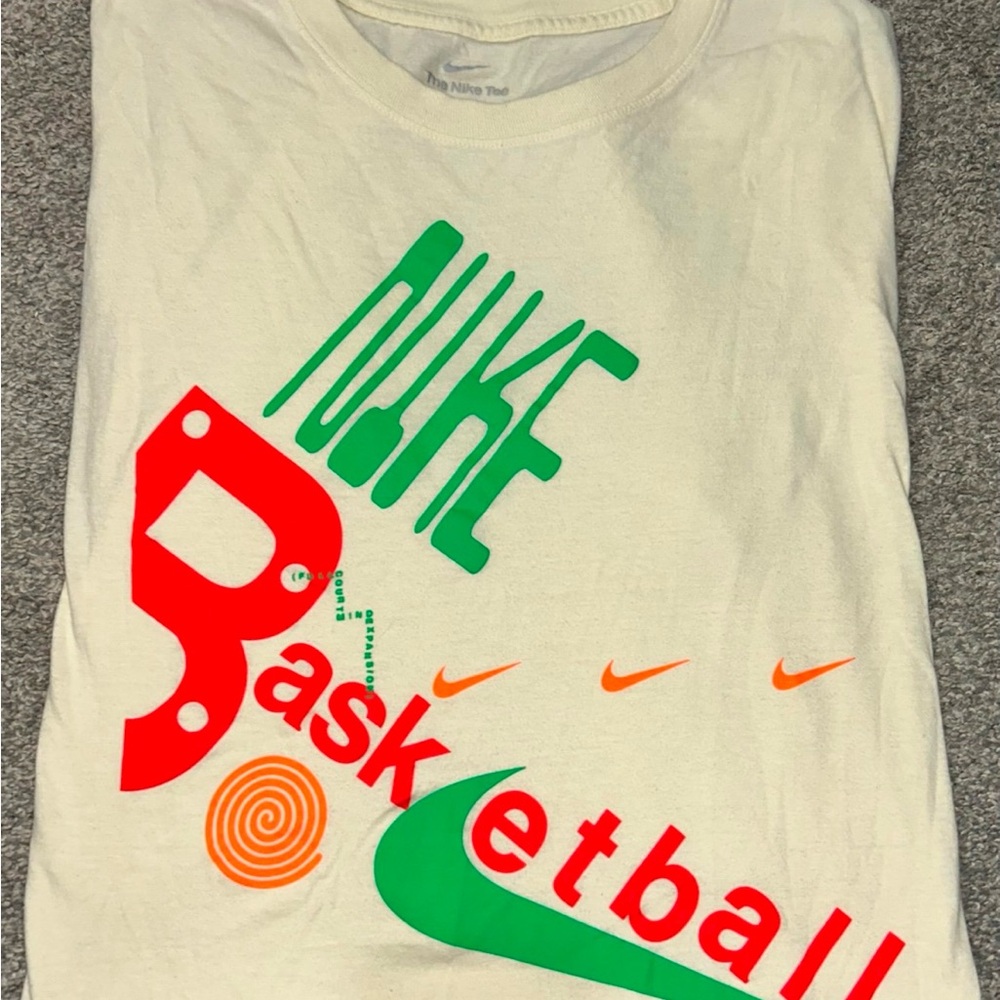 Nike Cream Tee with Subtle Logo - Men's Nike Shirt - Nike Shirt - Men's Shirt
